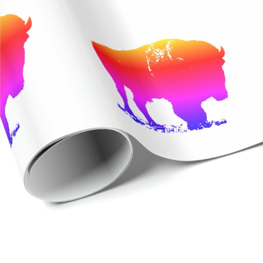 Pop Art Bison Buffalo Cadeaupapier (Rol Hoek)