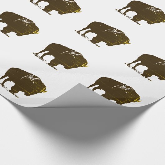 Pop Art Bison Buffalo Cadeaupapier (Hoek)