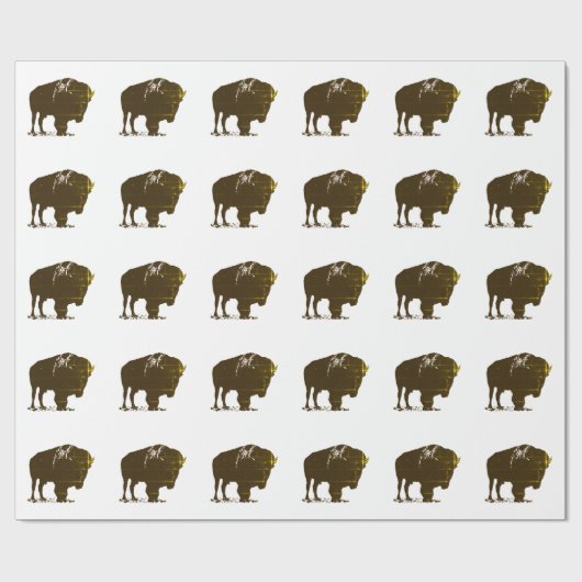 Pop Art Bison Buffalo Cadeaupapier (Vlak)