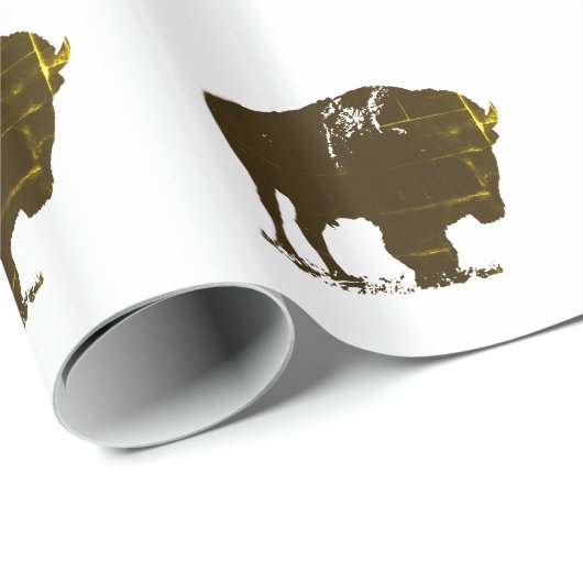 Pop Art Bison Buffalo Cadeaupapier (Rol Hoek)