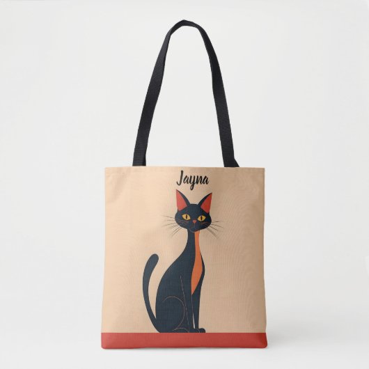 Pop Art Black Cat Tote Bag (Voorkant)