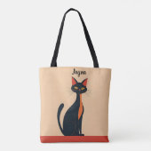 Pop Art Black Cat Tote Bag (Achterkant)