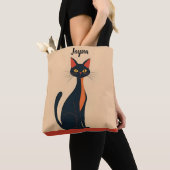 Pop Art Black Cat Tote Bag (Dichtbij)