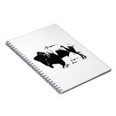 Pop Art Black en White Buffalo Silhouette Notitieboek (Rechterzijde)