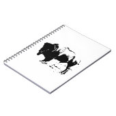 Pop Art Black en White Buffalo Silhouette Notitieboek (Linkerzijde)