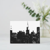 Pop Art Black en White New York Briefkaart (Staand voorkant)