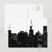 Pop Art Black en White New York Briefkaart (Voorkant / Achterkant)