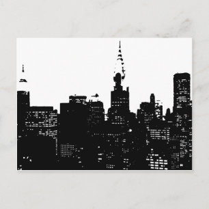 Pop Art Black en White New York Briefkaart