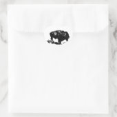 Pop Art Black White Buffalo Bison Silhouette Hart Sticker (Tas)