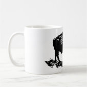 Pop Art Black White Buffalo Bison Silhouette Koffiemok (Links)