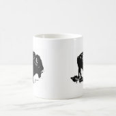 Pop Art Black White Buffalo Bison Silhouette Koffiemok (Center)