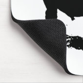 Pop Art Black White Buffalo Bison Silhouette Muismat (Hoek)