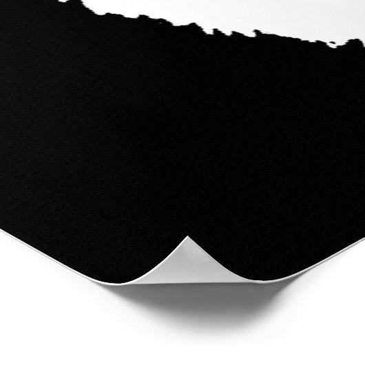 Pop Art Black White Motivatie Wolf Poster (Hoek)