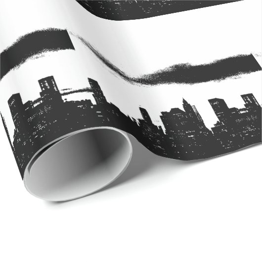 Pop Art Black White New York City Cadeaupapier (Rol Hoek)