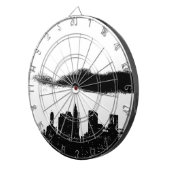 Pop Art Black White New York City Dartbord (Voorkant Rechts)