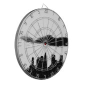 Pop Art Black White New York City Dartbord (Voorkant Links)
