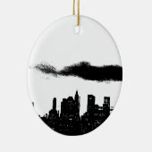 Pop Art Black White New York City Keramisch Ornament (Rechts)