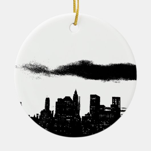 Pop Art Black White New York City Keramisch Ornament (Voorkant)
