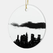 Pop Art Black White New York City Keramisch Ornament (Links)
