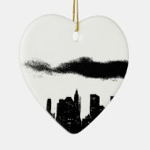 Pop Art Black White New York City Keramisch Ornament (Rechts)
