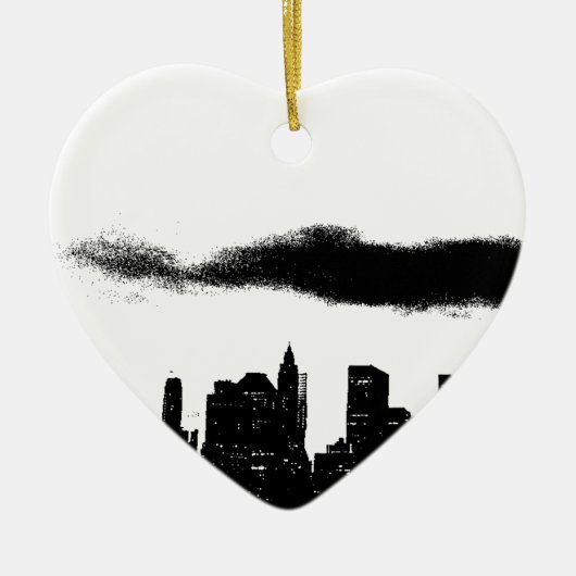 Pop Art Black White New York City Keramisch Ornament (Voorkant)
