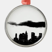 Pop Art Black White New York City Metalen Ornament (Voorkant)