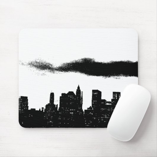 Pop Art Black White New York City Muismat (Met muis)