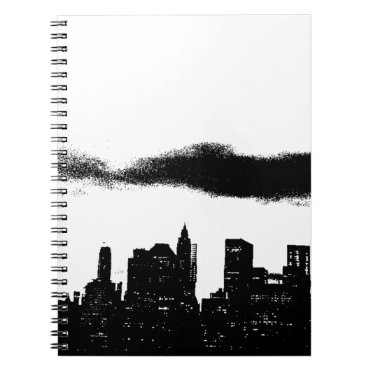 Pop Art Black White New York City Notitieboek (Voorkant)