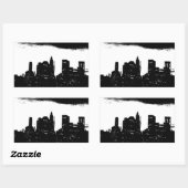 Pop Art Black White New York City Rechthoekige Sticker (Vel)