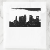 Pop Art Black White New York City Rechthoekige Sticker (Tas)