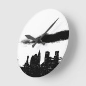 Pop Art Black White New York City Ronde Klok (Hoek)