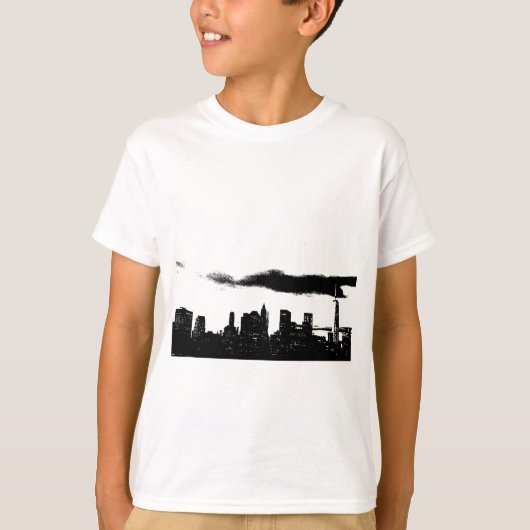 Pop Art Black White New York City T-shirt (Voorkant)