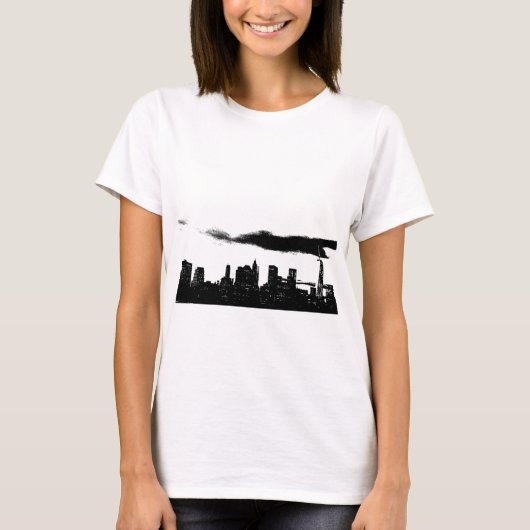 Pop Art Black White New York City T-shirt (Voorkant)