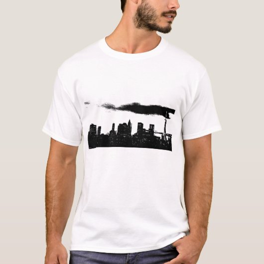 Pop Art Black White New York City T-shirt (Voorkant)