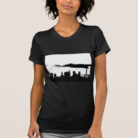 Pop Art Black White New York City T-shirt (Voorkant)