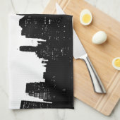 Pop Art Black White New York City Theedoek (Quarter Fold)