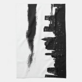 Pop Art Black White New York City Theedoek (Verticaal)