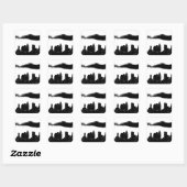 Pop Art Black White New York City Vierkante Sticker (Vel)
