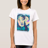Pop Art | Blauw groen en cyaan | Fluisteren T-shirt (Voorkant)