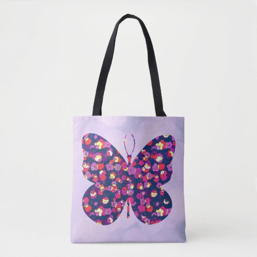 Pop Art Bloemen Bloemen Vlinder Art Tas (Voorkant)