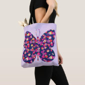 Pop Art Bloemen Bloemen Vlinder Art Tas (Dichtbij)