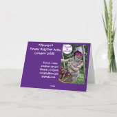 Pop-Art Blue Flower Ball Card Kaart (Achterkant)