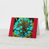 Pop-Art Blue Flower Ball Card Kaart (Voorkant)