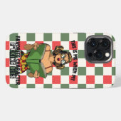 Pop Art Boekenwurm, Kerstmis iPhone Hoesje (Achterkant horizontaal)