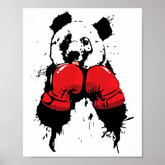 Pop Art Boksen Panda Beer Bokser Poster (Voorkant)