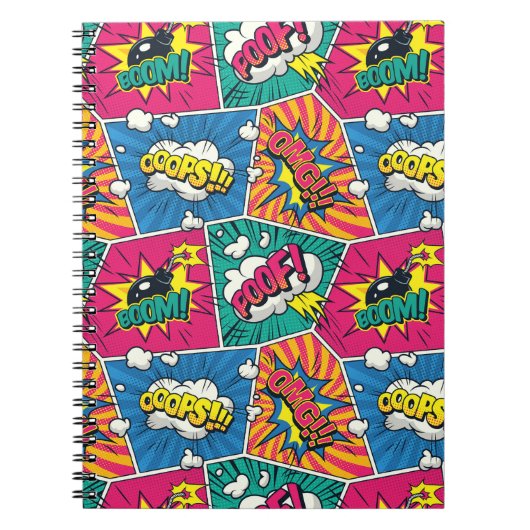 Pop Art Boom Comic Notitieboek (Voorkant)