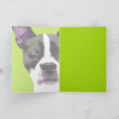 Pop-art Boston Terrier Kaart (Binnen)
