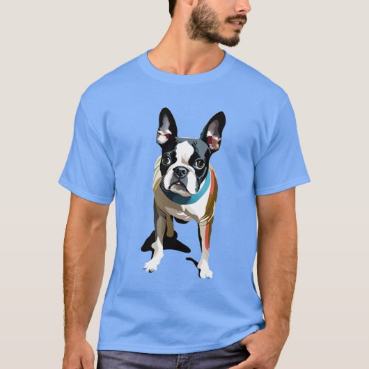 Pop Art Boston Terrier T-shirt (Voorkant)