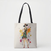 Pop Art Botanical Dream Tote 🌈🌼 Tote Bag (Voorkant)