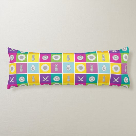 Pop Art Botanical & Fruit Body Kussen (Voorkant)